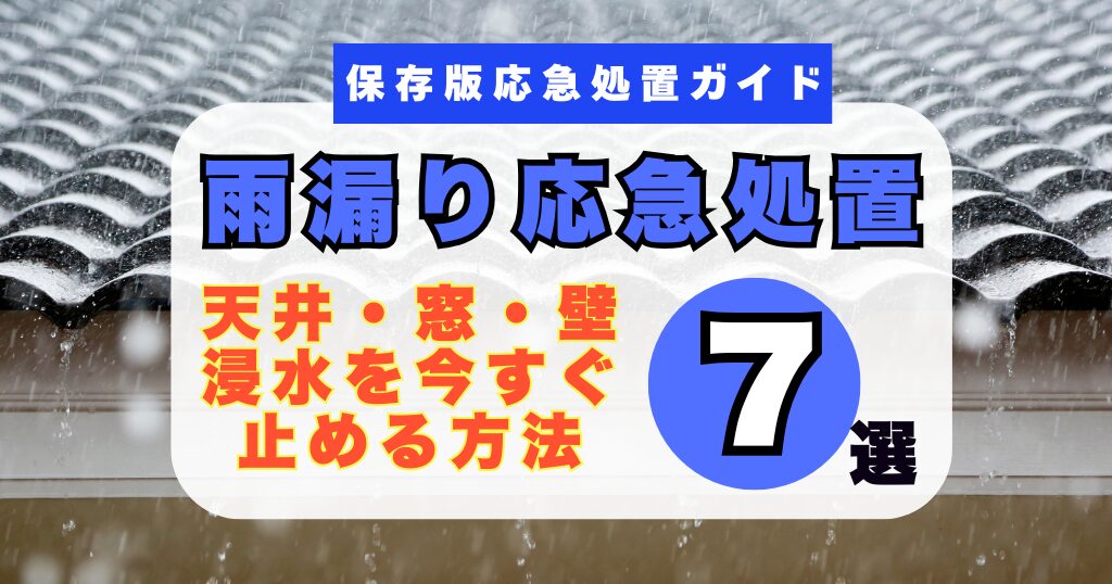 雨漏り応急処置