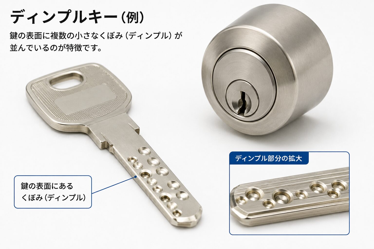ディンプルキー（防犯シリンダー）の構造解説